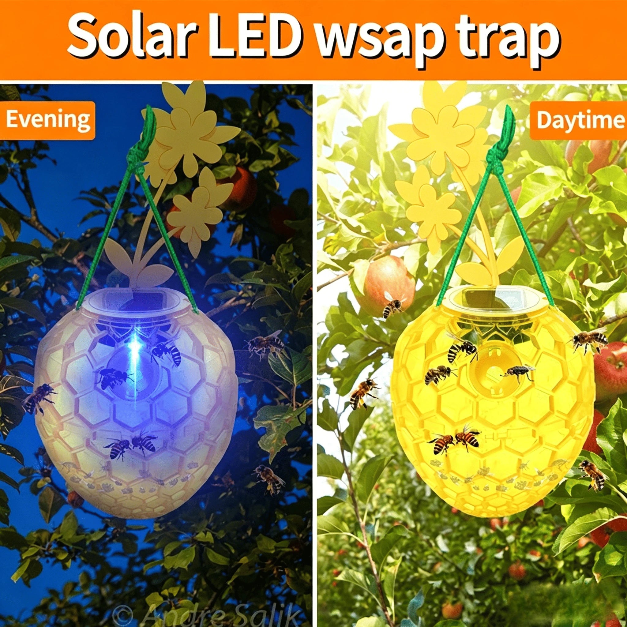 Fruit Fly Trap for Indoors Wasps Catcher Gnat Killer Gnat Traps for Oudoor Non-Toxic Reusable Easy to Use for Kitchen Home Qme