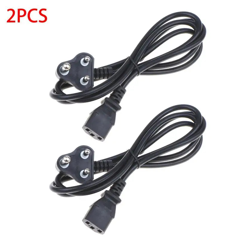 D Plug IEC320 C13 India Power Cord Performance 10A 250V Suitable Qme 2PCS