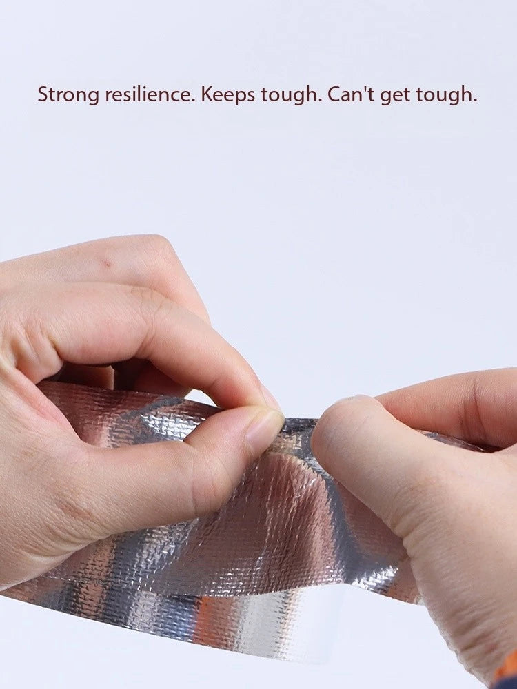 10M 20M Fiberglass Aluminum Foil Tape HVAC Heat Resistant Tape Heat Shield Thermal Barrier Adhesive Backed Heat Reflective Tape Qme