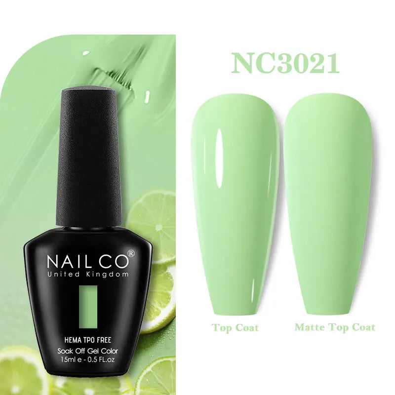 NAILCO Green Series Dark Gel Nail Polish Lasting Hybrid Base Matte