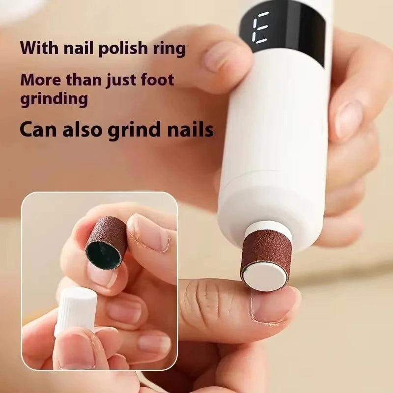 Electric 2-in-1 Foot Grinder And Nail Grinder Foot And Hand Care Equipment With 3-speed Adjustment Usb Charging Foot Grinder Qme