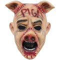 Horror Movie Texas Saw Cosplay Scary Cry Pig Latex Mask Terror Helmet Halloween Masquerade Party Carnival Prank Costume Prop Qme Pig mask