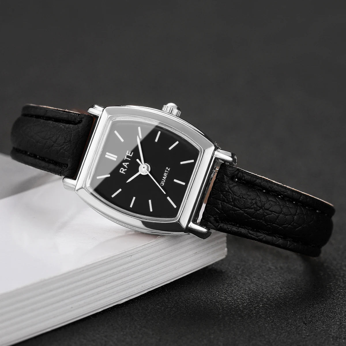 2PCS/Set Fashion Casual Women Watches Leather Strap Quartz Wristwatch Reloj Mujer Girls Clock Gift（Without Box） Qme