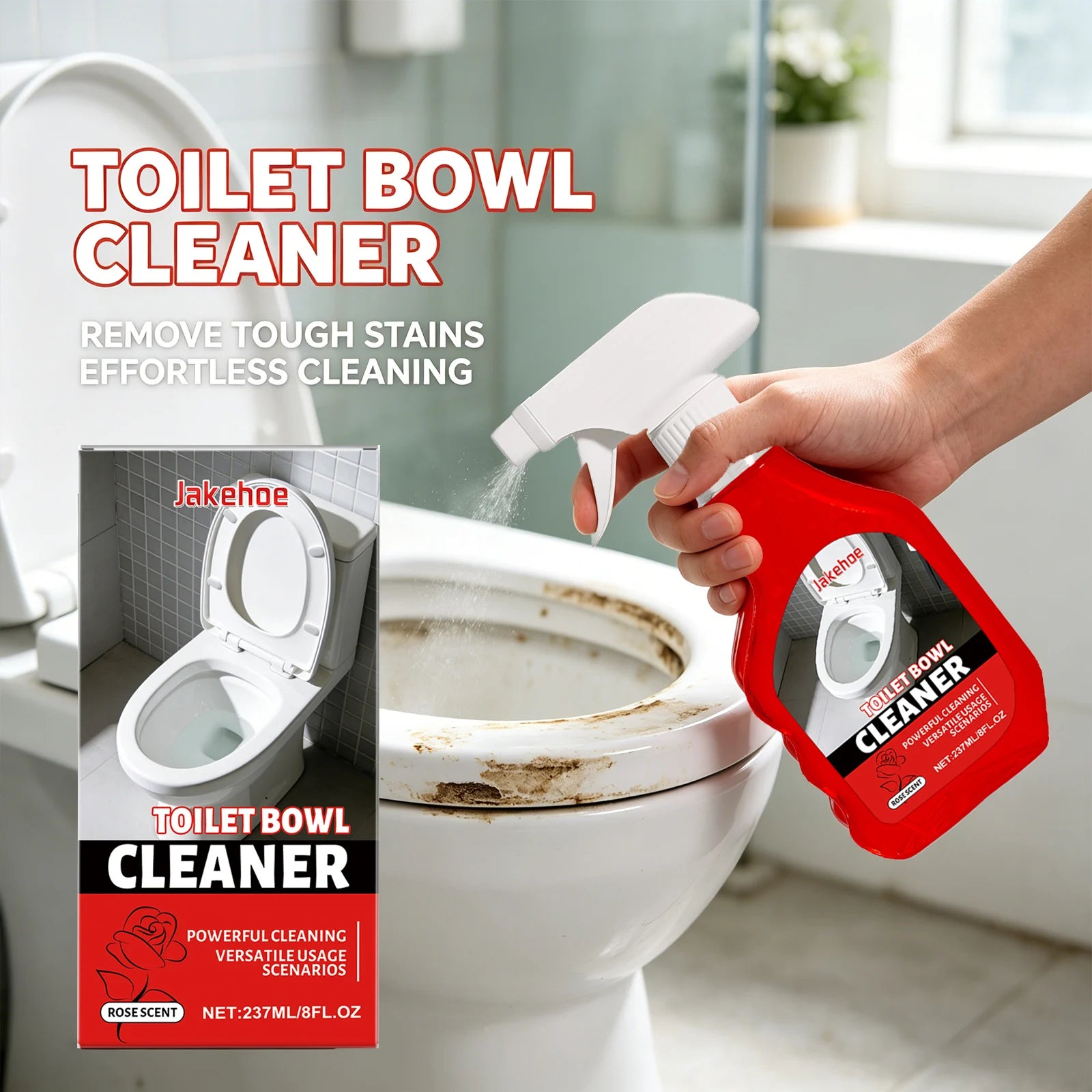Powerful Toilet Bowl Cleaning Spray Remove Urinary Scale Reduce Odor Long-Lasting Fragrance Restore Luster Multi-surface Cleaner Qme