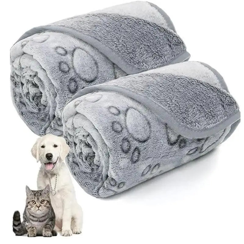 Ultra Soft Fluffy High Quality Pet Blanket Cute Cartoon Pattern Pet Mat Warm And Comfortable Blanket For Cat Dogs Cat Bath Towel Qme
