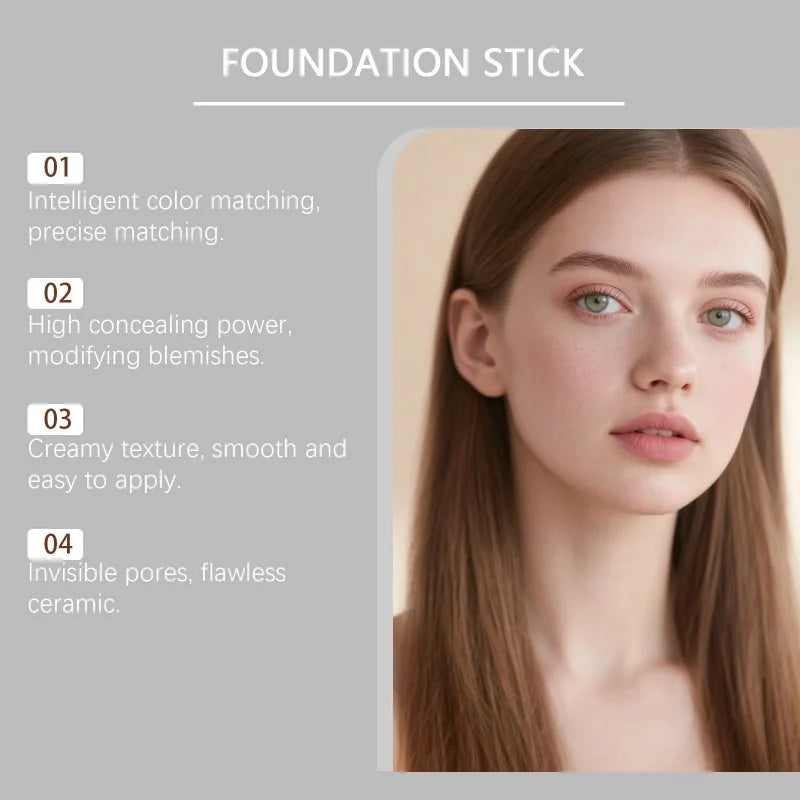1/3 pcs mix 2-in-1 Foundation Stick Lightweight Hydrating Brightening Moisturizing Foundation Concealer Makeup Qme