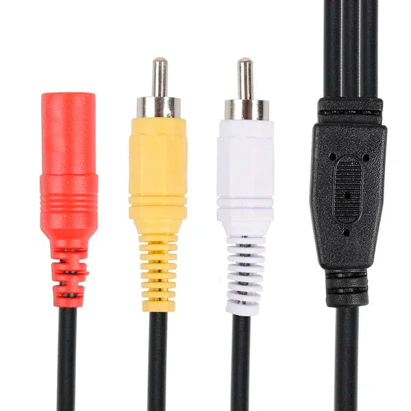 New 2 RCA + DC Power Audio Video Extension Cable Wire for CCTV Security Camera System Qme 30m