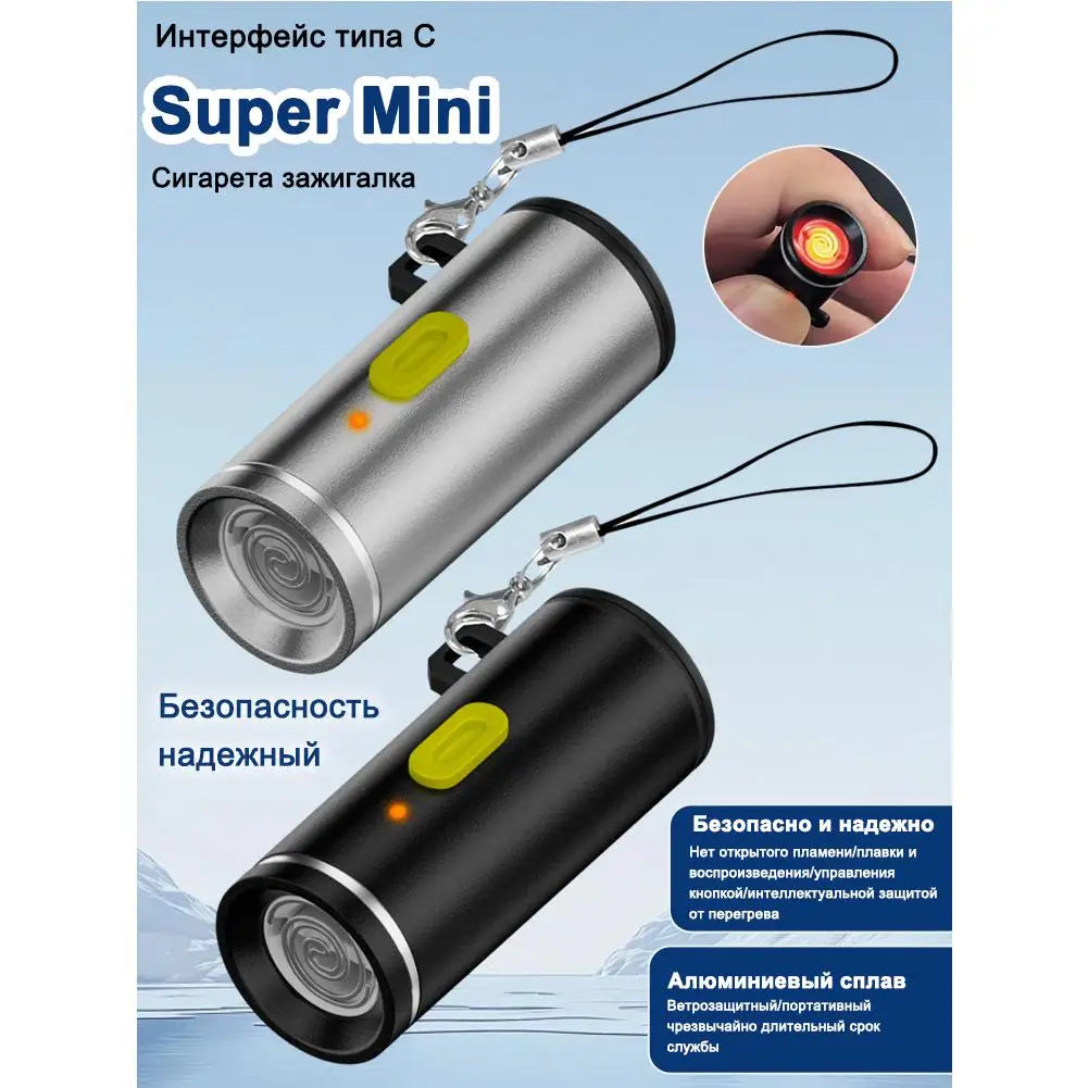 Compactly Type C Lighter Electric For Easy Carrying And Storage TypeC Mini Cigarette Lighter For Air Travel Outdoor No Flame Qme