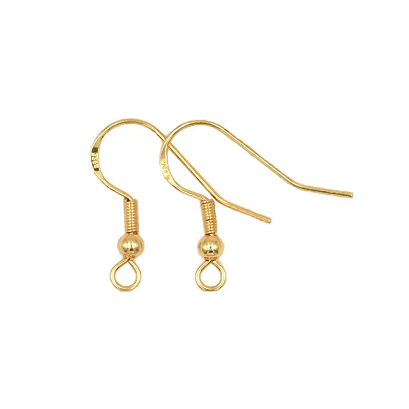 5 Pairs 18K Gold Plated Earring Hooks Copper Hypoallergenic Ear Wires Fish Hooks for Jewelry DIY Earring Making Qme 1-5 Pairs