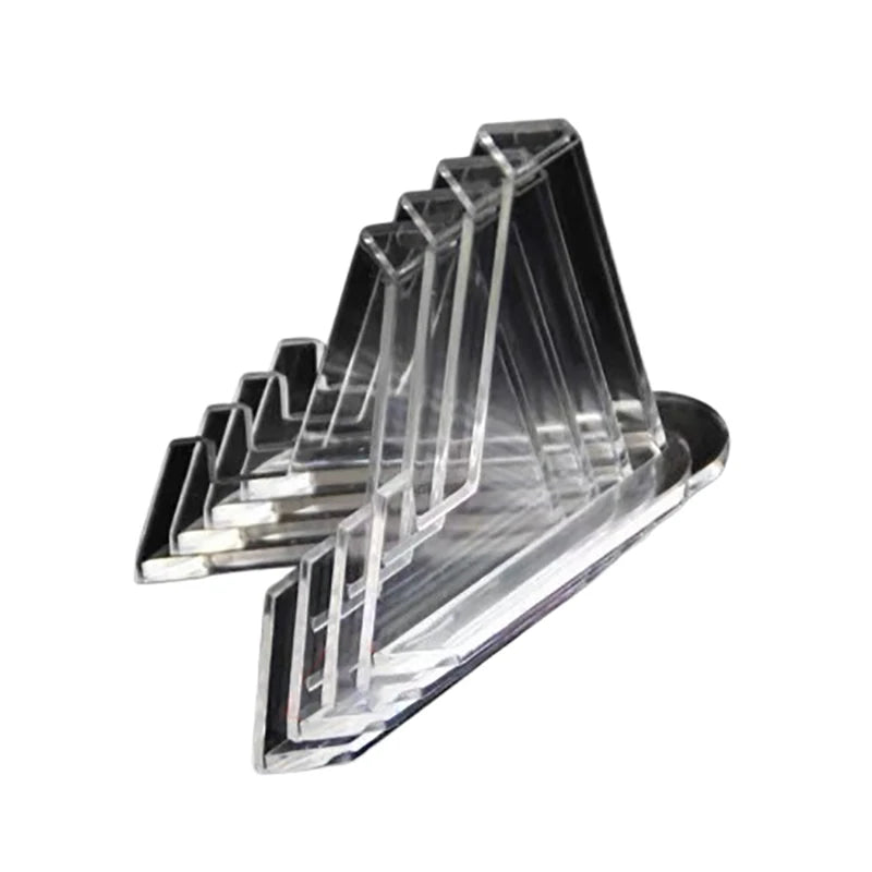 10Pcs Clear Acrylic Coin Display Stand Holders Small Easel Rack Trading Card Holder Support For Kpop Idol Card Organizer. Qme 10pcs