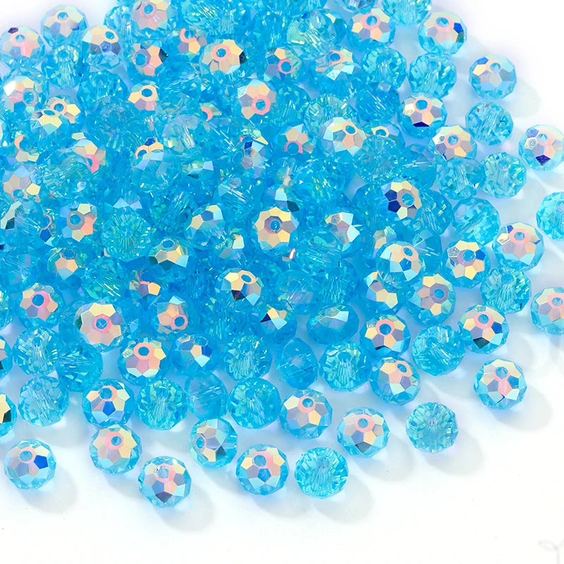 84pcs Czech Faceted Rondelle Beads 8mm AAA Crystal Glass Loose Spacer Beads for DIY Jewelry Bracelet Craft Making Supplies Qme Color 14