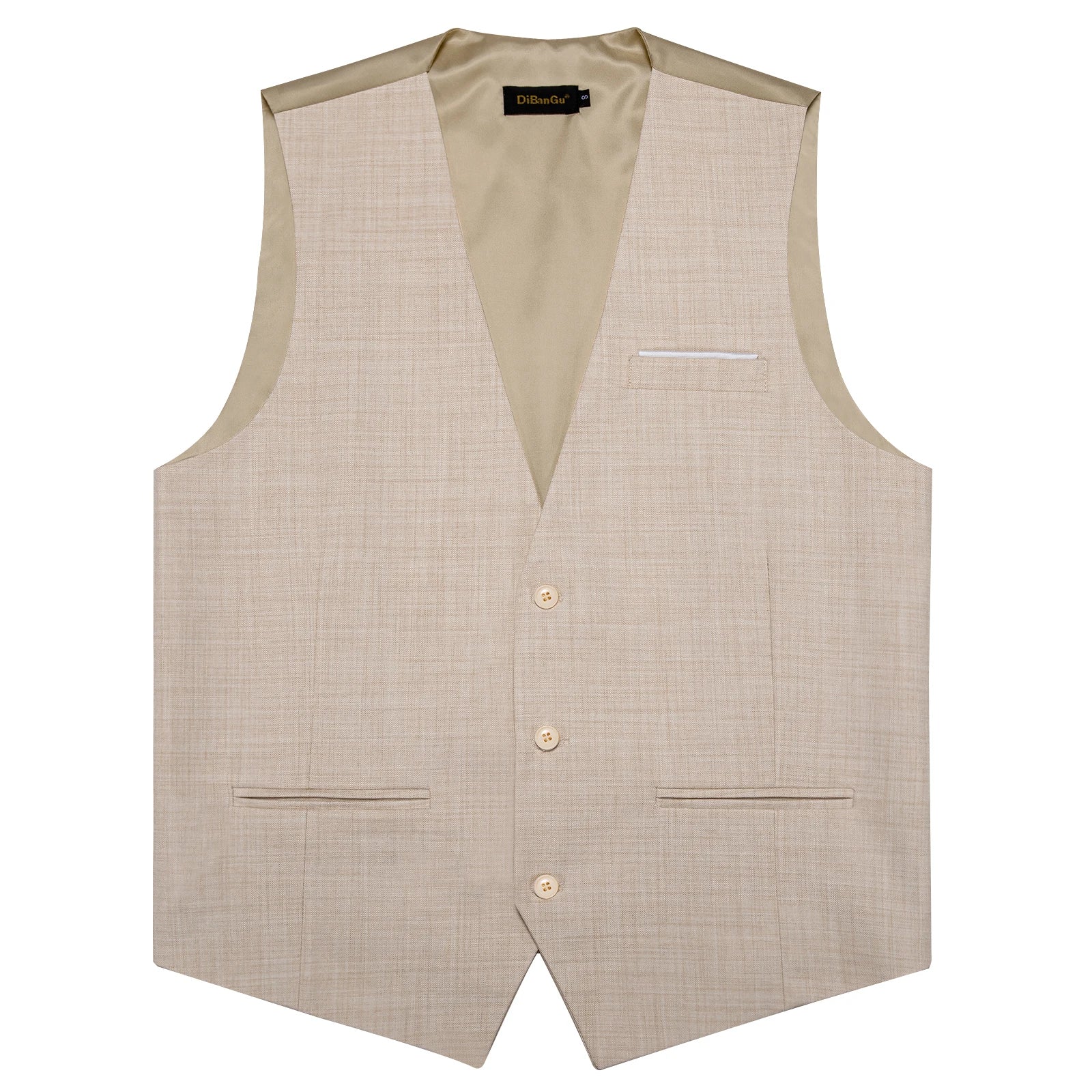 Men's Solid Formal Suit Vest – V-Neck Adjustable Back Belt Button Closure, for Weddings, Business and Casual Occasions Qme