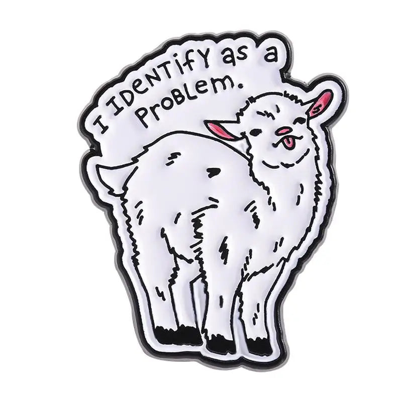 Cute Sheep Brooch Enamel Pins Funny Cartoon Friendship Brooches Qme style 4