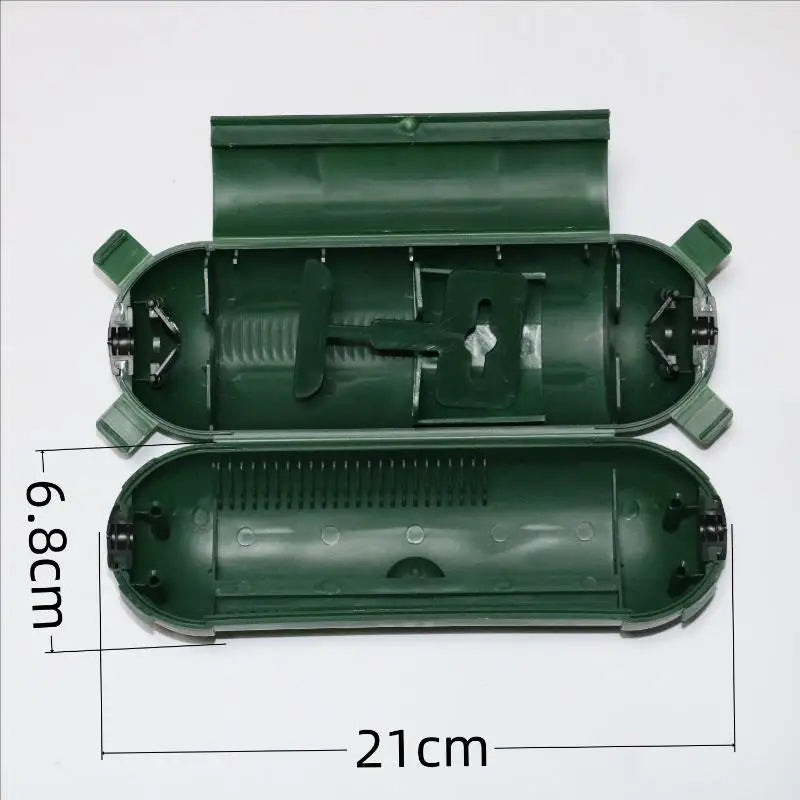 1Pcs Waterproof Outdoor Cable Junction Box Dustproof Weather Resistant For Yard Garden Electrical Wiring Projects Qme Green with buckle