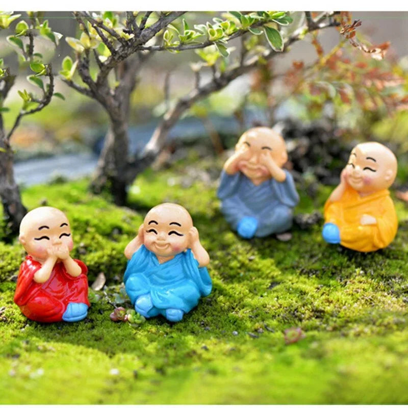 Little Monk Resin Crafts Micro Landscape DIY Ornaments Flower Pot Qme