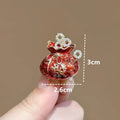 Cute Zodiac Pony Lion Dance Brooches Versatile Animals Horse Corsage Pins Clothing Accessories New Year's Gifts Qme A5
