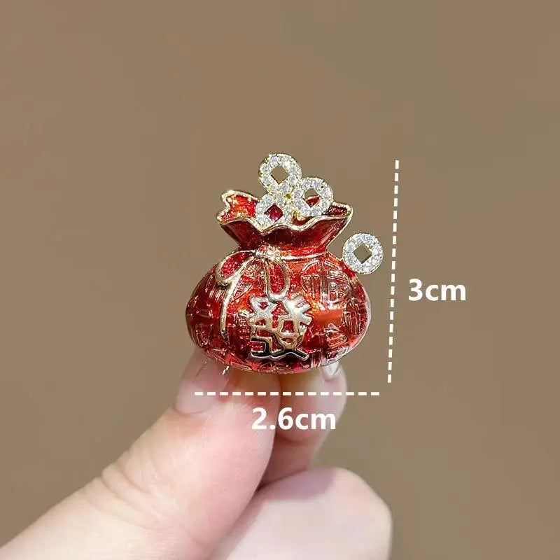Cute Zodiac Pony Lion Dance Brooches Versatile Animals Horse Corsage Pins Clothing Accessories New Year's Gifts Qme A5