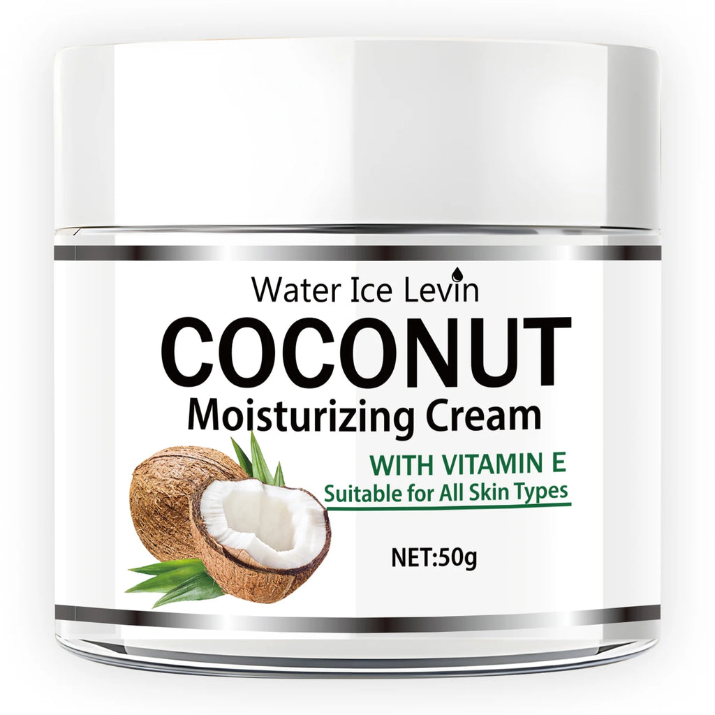 50g Coconut Oil Moisturizing Cream | Collagen and Vitamin E | Alcohol-Free | Suitable for All Light Skin Tones | Moisturizing Formula Containing Hyaluronic Acid and Retinol Qme One Bottle 50g