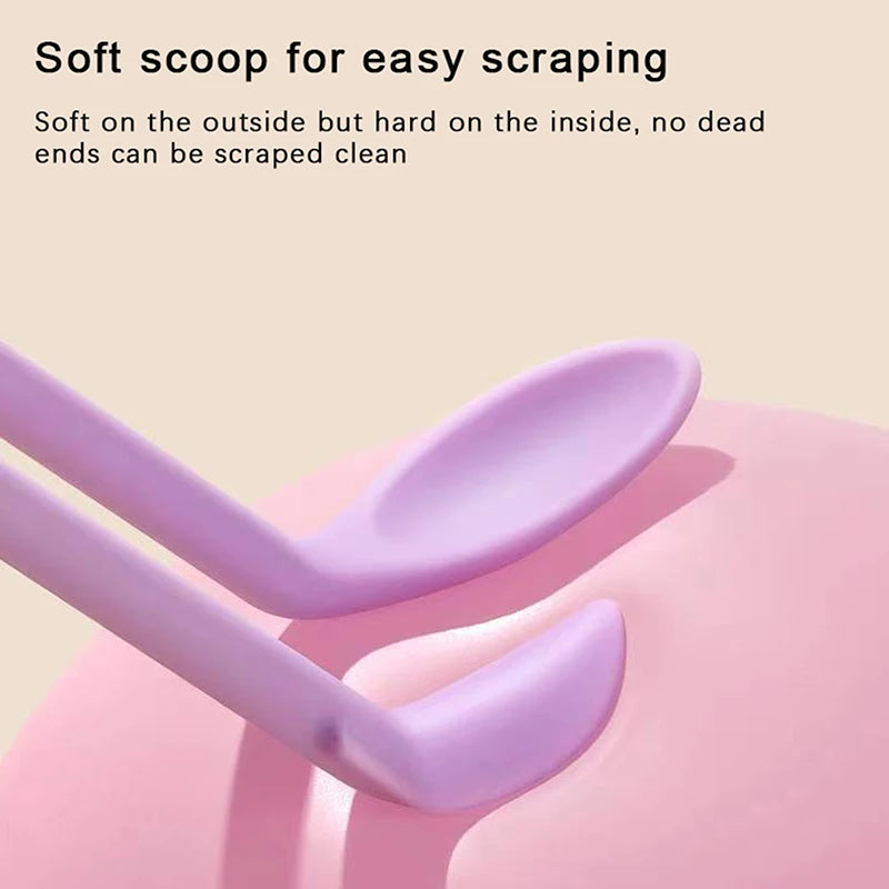 2-in-1 Silicone Scoop Scraper Double-headed Tool Cosmetic Liquids Qme