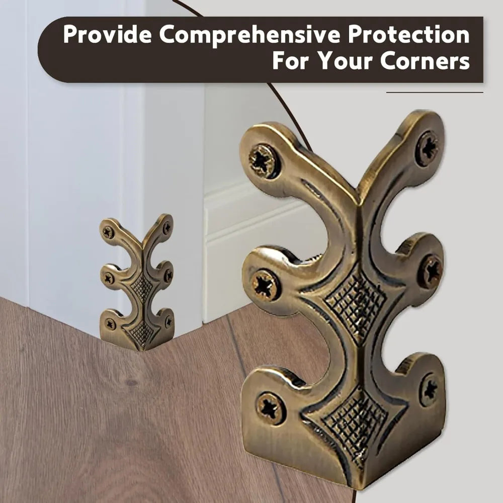 10pcs Skirting Board Corner Protective Cover, Solid Metal Corner Board Corner, Suitable for Decoration in Living Rooms, Bedrooms Qme