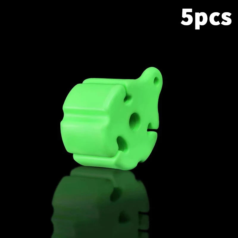 5 Portable Fishing Rod Holder Ball Bundle Storage Accessories Tie Qme 5pcs Green