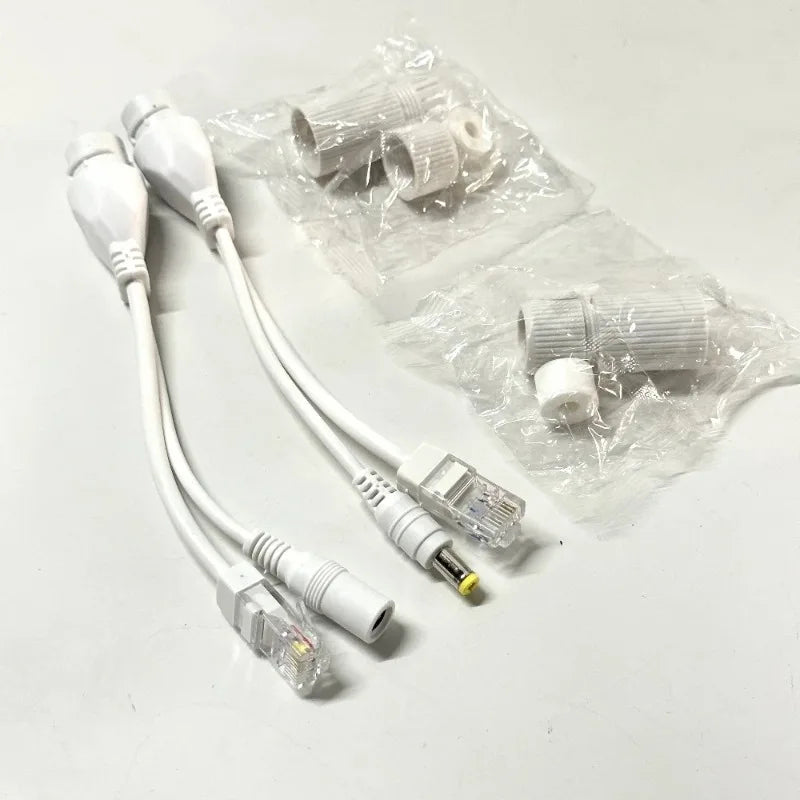 2PCS POE Splitter Power Supply Module Network Power Supply Waterproof POE for Cameras 12V Ethernet Extender Qme