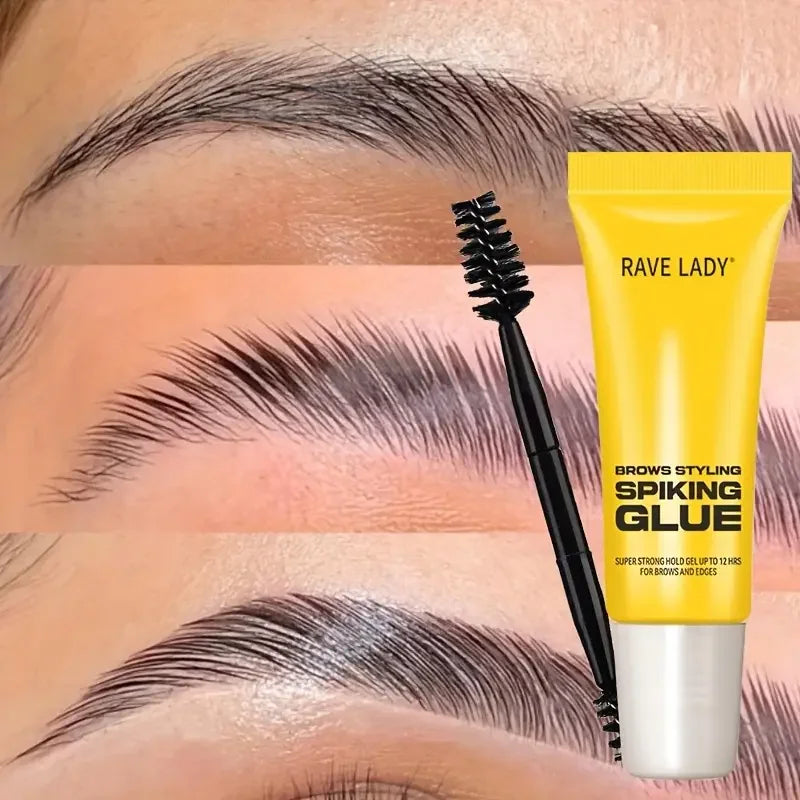 Eyebrow Styling Adhesive Tape Brush Strong Hold 3D Brow Shaping Gel Qme