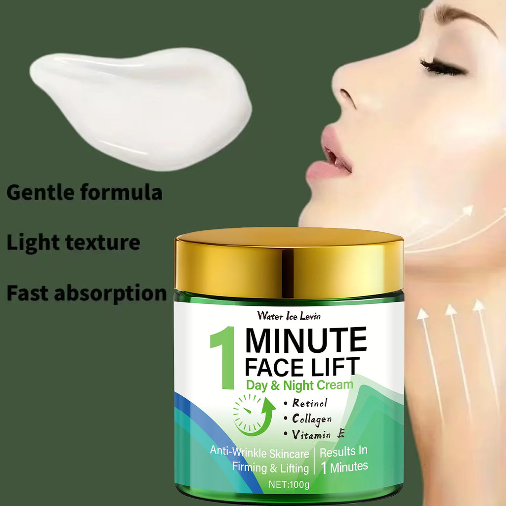 Minute Face Lift Day & Night Cream with Retinol & Collagen for Instant Firming & Deep Moisture. Qme