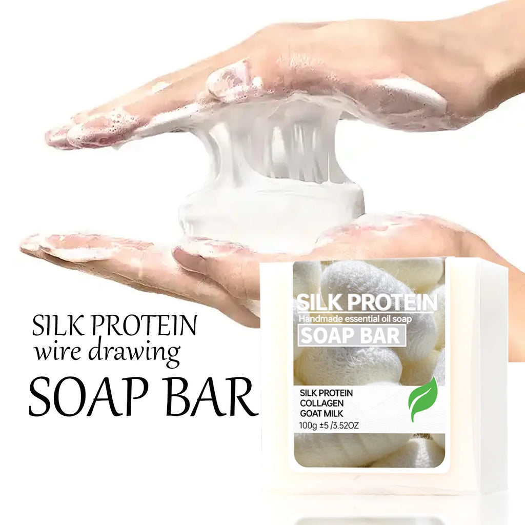 Silk Protein Brushed Handmade Soap Suitable Washing Face Bathing All Qme