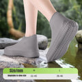 1Pair Outdoor Non-slip Latex Waterproof Shoe Covers Thick Qme Gray M(32-40)