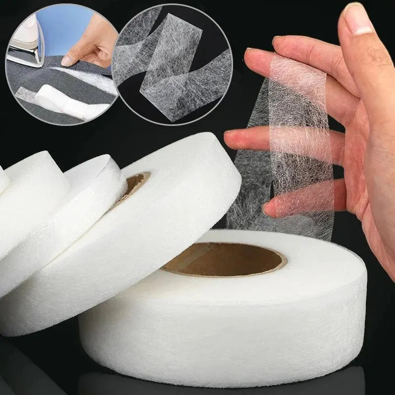 1Pc Hot Melt Double-Sided Tape For Pasting Double-Sided Non-Woven Fabric Lining and Fusible Lining in Clothing Sewing Supplies Qme