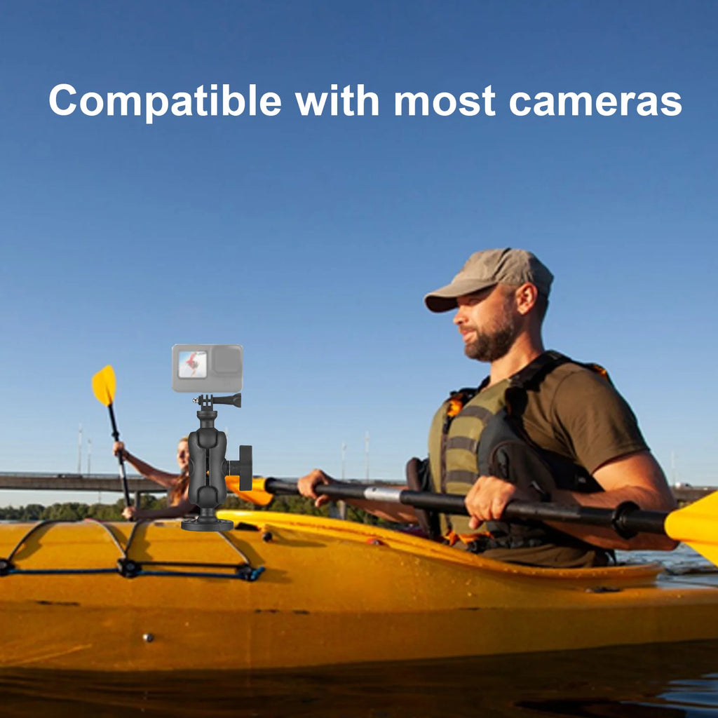 Kayak Camera Mount Kayak Action Camera Mount 360 Degree Adjustable Small Boat Track Cameras Holder Kayak Camera Holder Qme