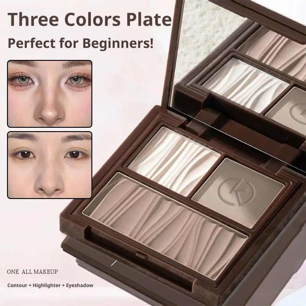 1 Contouring Eyeshadow Palette Matte Highlights Nose Shadow Powder Qme