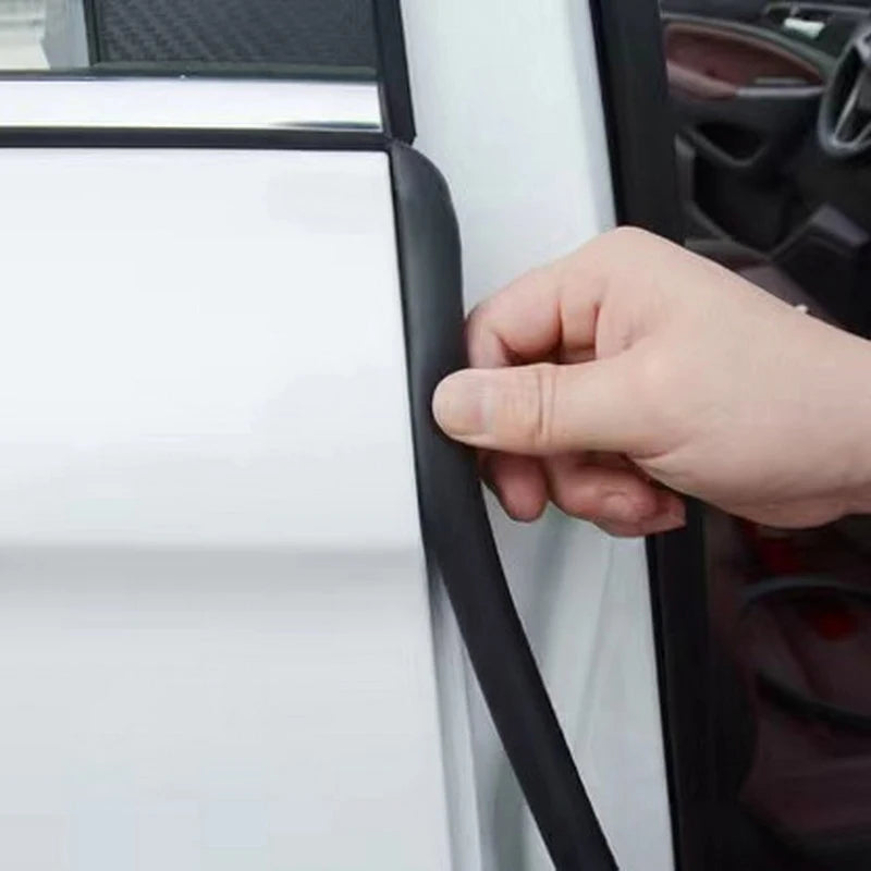 1Pair Car Door Sealing Strips Slot B-pillar Rubber Strip Gap Sound Qme