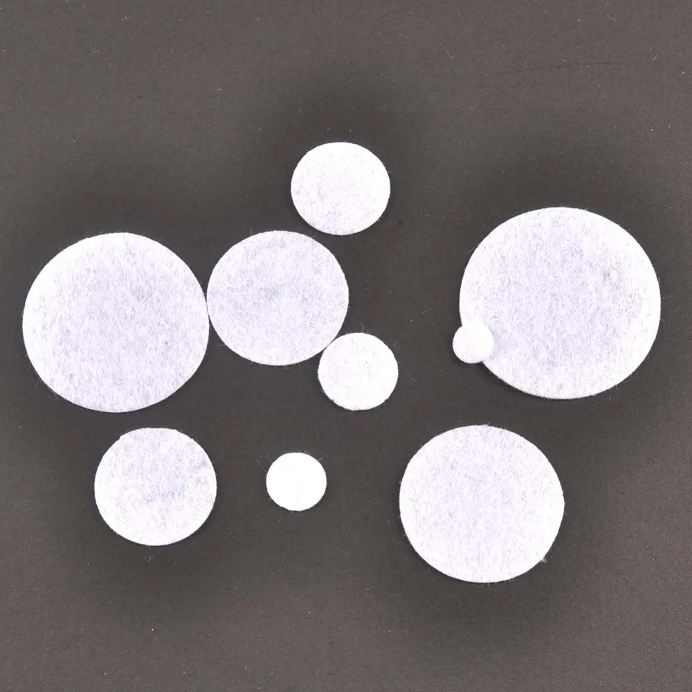 200Pcs Black White Round Felt Patches Apparel Appliques DIY Sew-On Clothes Decor Handmade Crafts Sewing Fabric Accessory 10-50mm Qme