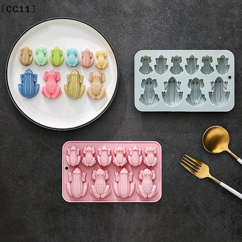 Silicone Frog Molds 10-Cavity 3D Animal Shape 7 13 X 4 37 Inches Qme