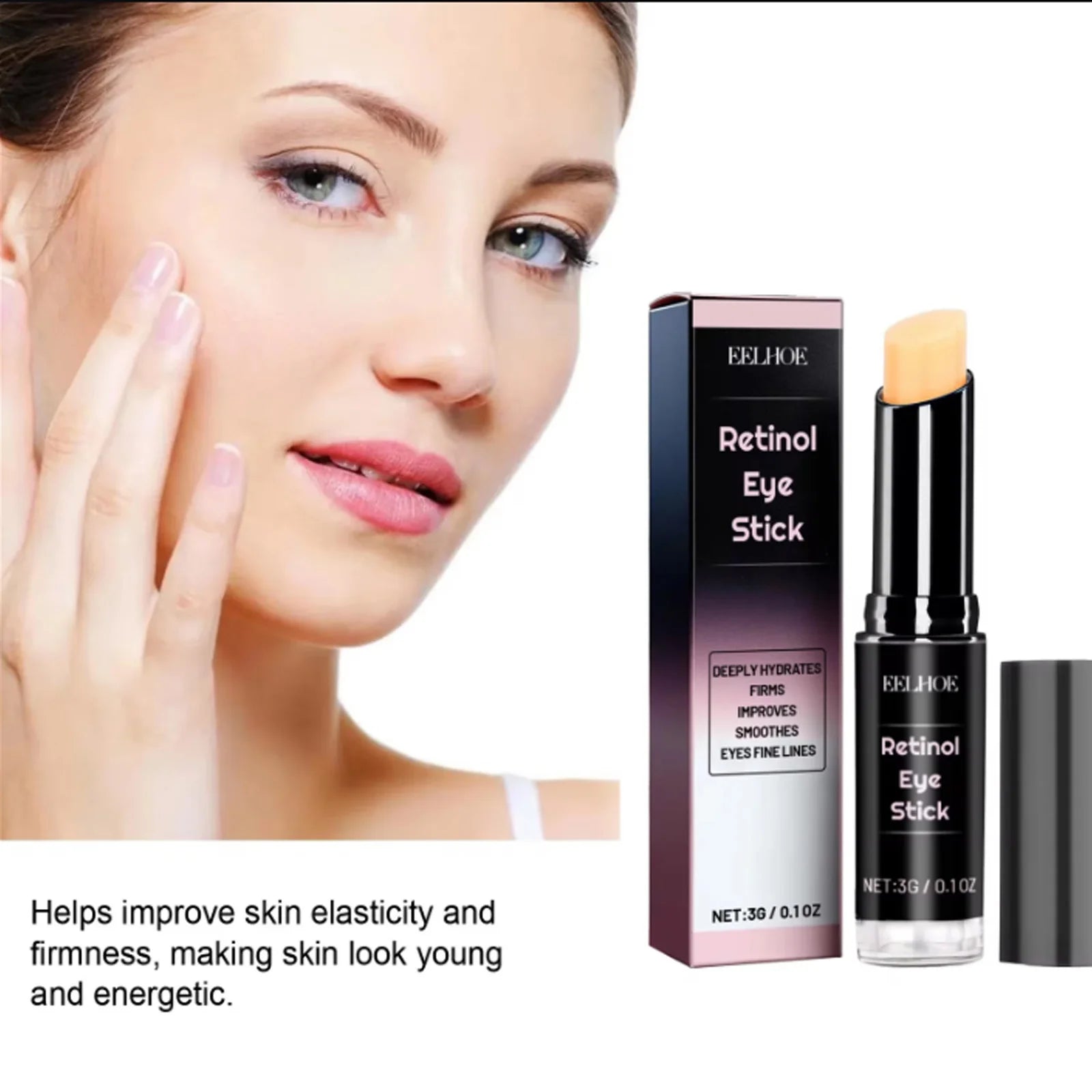 Retinol Eye Cream Stick Firming Lifting Fine Line Fade Dark Circles Eye Bag Anti Puffiness Nourishing Nourishing Eye Stick Qme