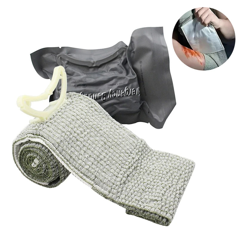 Emergency Trauma Hemostatic Bandage Urgent Bleeding Dressing Vacuum Qme