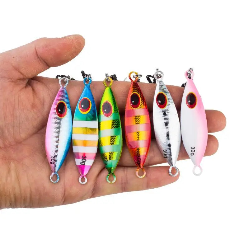 Metal Jig Spoon Lure Artificial Bait Shore Slow Jigging Hard Bass Qme