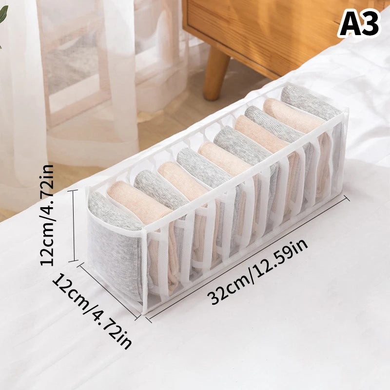Wardrobe Clothes Organizer Drawers Separator Boxes Underwear Bra Qme A3