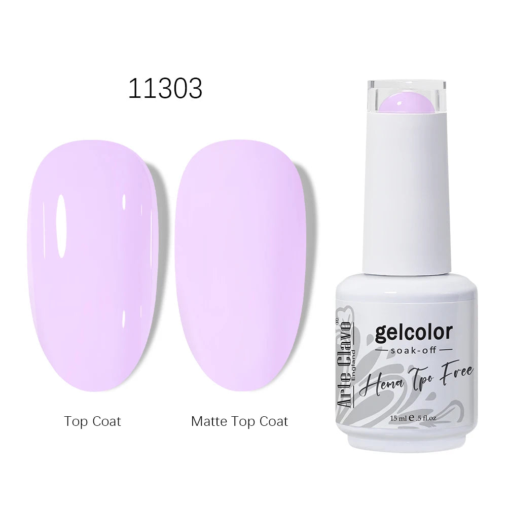 Arte Clavo HEMA TPO Gel Nail Polish Pink Series Semi Permanent Soak Qme 11303