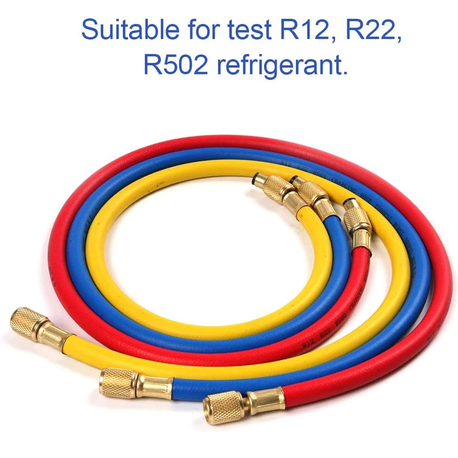 0.9M-1.8M AC Charging Hose Tube Kit Hose Low Loss Fittings for R134A R12 R22 Refrigerant Air Conditioning Manifold Gauge Qme