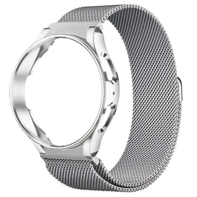 Strap + TPU Case For Samsung Galaxy Watch 6 Classic 43mm 47 42mm No Gaps Metal Bracelet Galaxy Watch Qme Silver S Watch 6 40mm