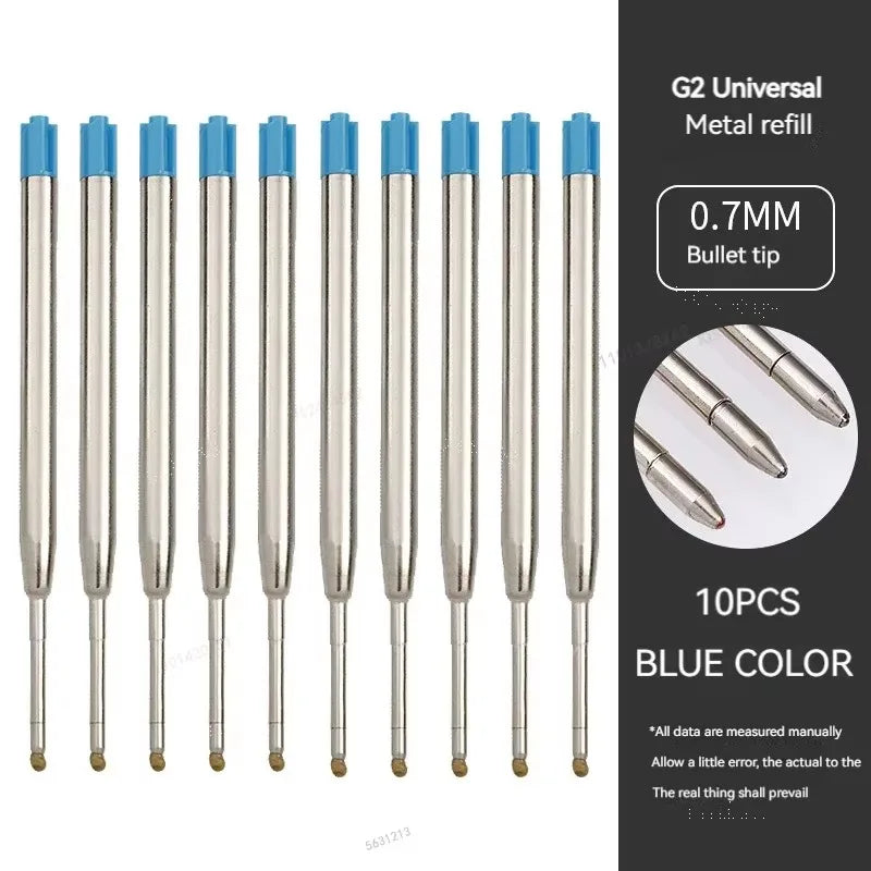 5-30pcs L:3.9 In Ballpoint Pen G2 Metal Refills Blue/Black/Red Ink for Pens Medium Point Rods for Writing Office Stationery Qme 10 blue