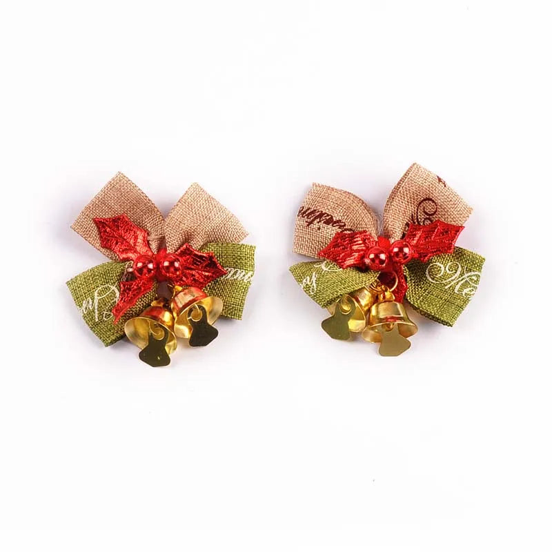 85-36mm Bow Shape Christmas Style Appliques For Clothing Hat Home Decorative Accessories Personalized Holiday Supplies cp3829 Qme 5pcs 50x44mm