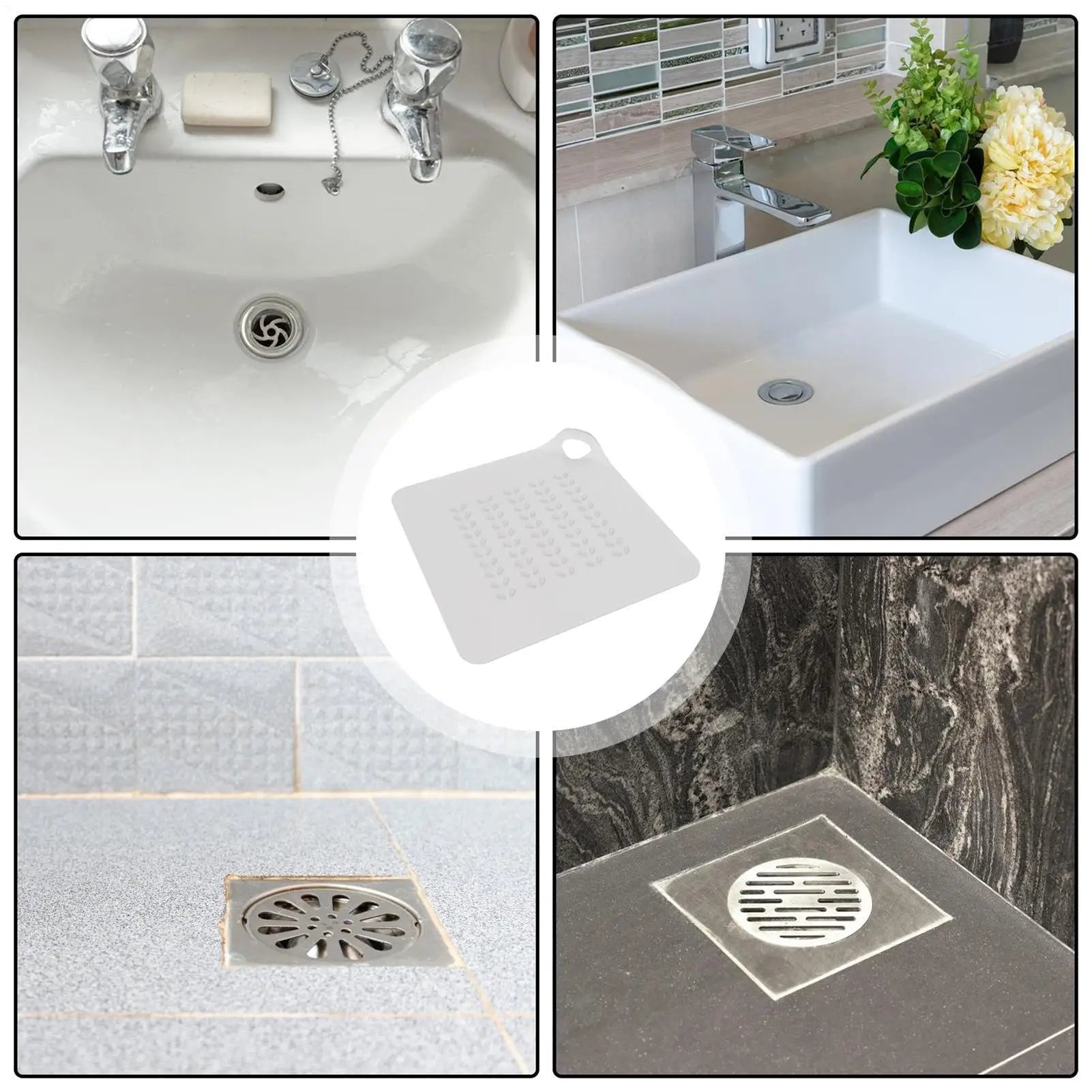 Silicone Drain Stopper Soft Anti-odor Tub Plug Bathroom Floor Qme