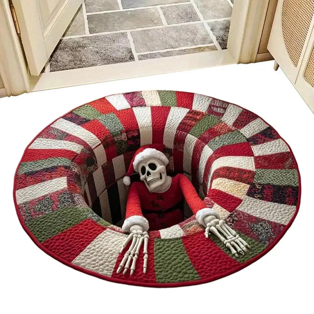 3D Rug Mat Floor Christmas Decor Round Quilted Holiday Bathroom Qme China Mainland B