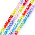 4-8mm Crystal Glass Beads Faceted Jewelry Making Beads Rondelle Spacer Beads for Bracelets Necklace Pendants Making Supplies Qme Color 3 6mm