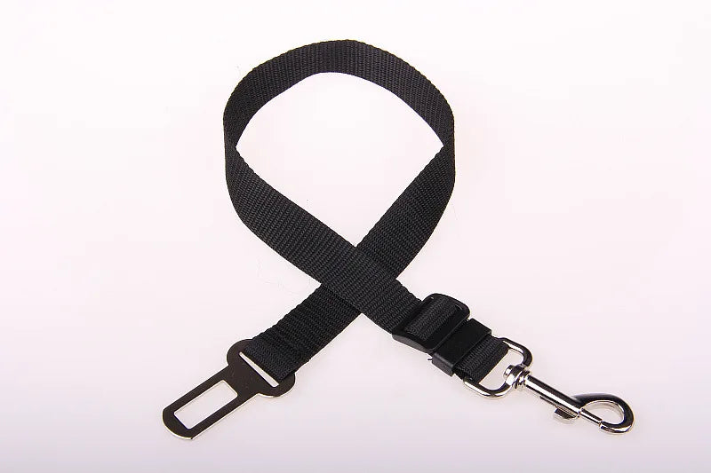 A Dog Car Seat Belt Safety Protector Travel Pets Accessories Dog Leash Collar Breakaway Solid Car Harness Qme black 2.5 -75cm