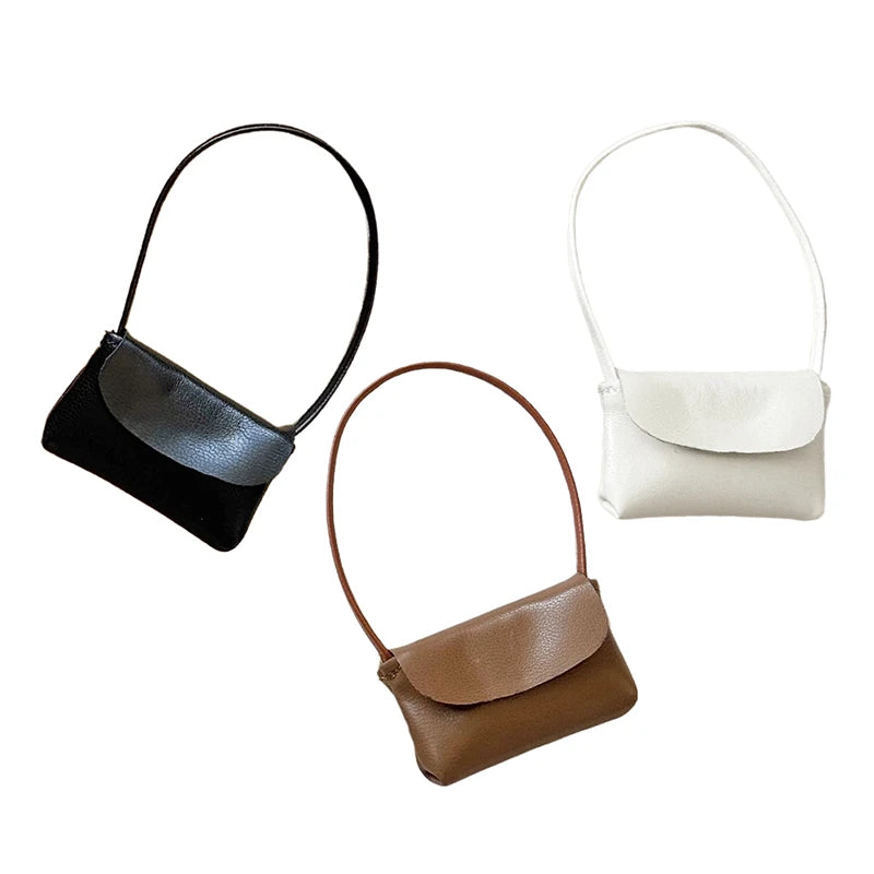 15- Doll Handbag Lady Leather Bag PU Purse Accessories Dollhouse Qme